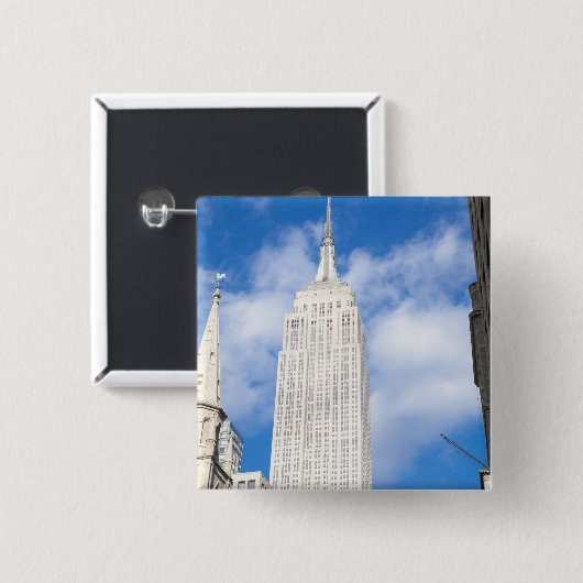 ニューヨーク,ニューヨーク,アメリカ合衆国-ニューヨークの繁華街の景色 缶バッジ (正面&裏面)