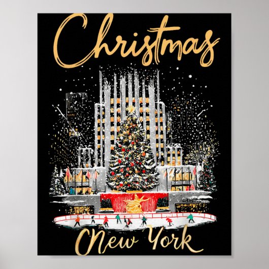 ニューヨーク ニューヨーク クリスマス 女子旅 おそろい ポスター (正面)