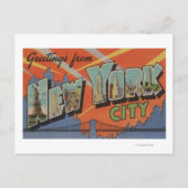 ニューヨーク,ニューヨーク – ラージレターのシーン ポストカード (正面)
