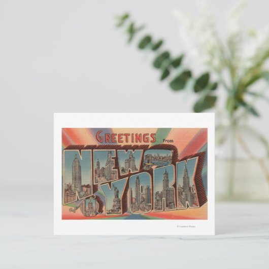 ニューヨーク,ニューヨーク – ラージレターシーン2 ポストカード (スタンド正面)