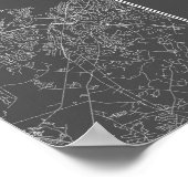 ニューヨーク，ニューヨーク（白と黒） ポスター (角)