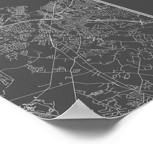 ニューヨーク，ニューヨーク（白と黒） ポスター (角)