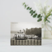 ニューヨーク，ハドソン，ウォーターフロントパークのB&Wはがき ポストカード (スタンド正面)