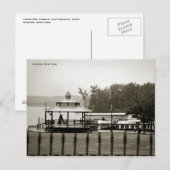 ニューヨーク，ハドソン，ウォーターフロントパークのB&Wはがき ポストカード (正面/裏面)