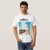 ニューヨーク ハンプトンズ 長島 旅行ポスター Tシャツ (正面フル)