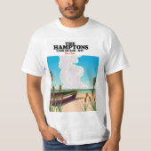 ニューヨーク ハンプトンズ 長島 旅行ポスター Tシャツ (正面)