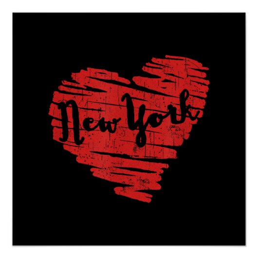 ニューヨーク ハート 愛してる NY ポスター (正面)