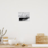 ニューヨーク・ハーバーのホワイト・スター・ライナー ポスター (キッチン)