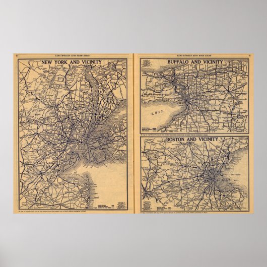 ニューヨーク、バッファロー、ボストン ポスター (正面)