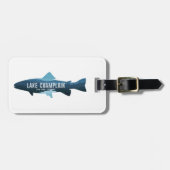 ニューヨーク バーモント州 チャンプレーン湖の魚 ラゲッジタグ (正面横)