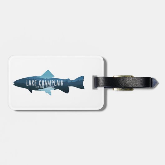 ニューヨーク バーモント州 チャンプレーン湖の魚 ラゲッジタグ (裏面横)