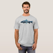 ニューヨーク バーモント シャンプレーン湖の釣り Tシャツ (正面フル)