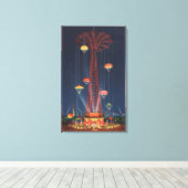 ニューヨーク – パラシュートジャンプ キャンバスプリント (インサイチュ (ウッドフロア))