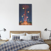 ニューヨーク – パラシュートジャンプ キャンバスプリント (インサイチュ (寝室))