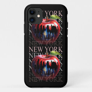 ニューヨーク ビッグアップル フルーツ シルエット 都市デザイン iPhone 11 ケース