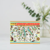 ニューヨーク フィンガー レイクス ポストカード (スタンド正面)