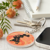 ニューヨーク ブギーナイト ドラム オレンジ キーホルダー (正面右)