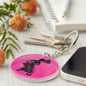 ニューヨーク・ブギーナイト　ドラム　ホットピンク キーホルダー (正面右)