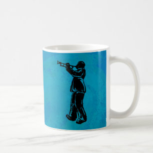 ニューヨーク·ブギー·ナイツ·トランペット·ブルー コーヒーマグカップ
