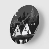 ニューヨーク・ブギー・ナイツ ラウンド壁時計 (傾斜)