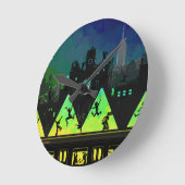 ニューヨーク·ブギー·ナイツ ラウンド壁時計 (傾斜)