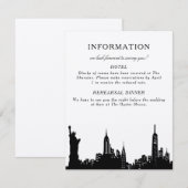 ニューヨーク ブラック＆ホワイト 情報カード 出欠カード (正面/裏面)