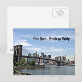 ニューヨーク – ブルックリンブリッジ ポストカード (正面/裏面)