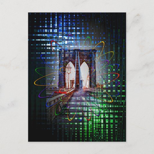 ニューヨーク – ブルックリンブリッジ ポストカード (正面)