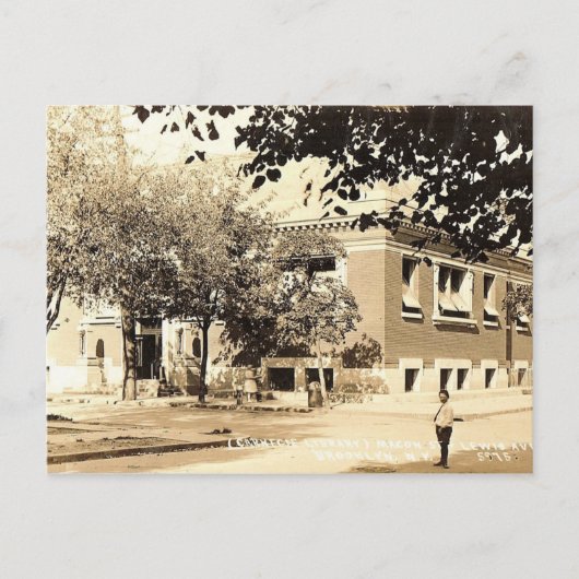 ニューヨーク，ブルックリン，カーネギーヴィンテージ ポストカード (正面)