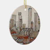ニューヨーク·ブルックリン·ブリッジ セラミックオーナメント (右)