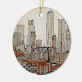 ニューヨーク·ブルックリン·ブリッジ セラミックオーナメント (左)