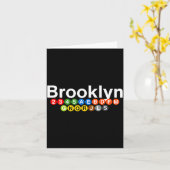 ニューヨーク ブルックリン 地下鉄 駅 サイン, 電車 サイン カード (黄色い花)