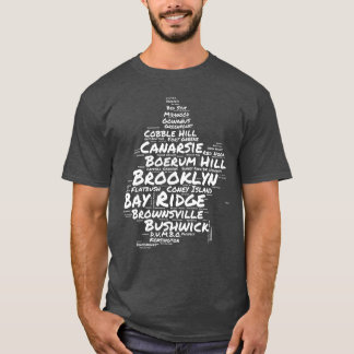 ニューヨーク ブルックリン 地区 ワードクラウド ブルックリ Tシャツ