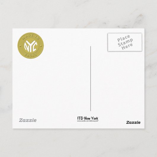 ニューヨーク ブロンクス産 ポストカード (裏面)