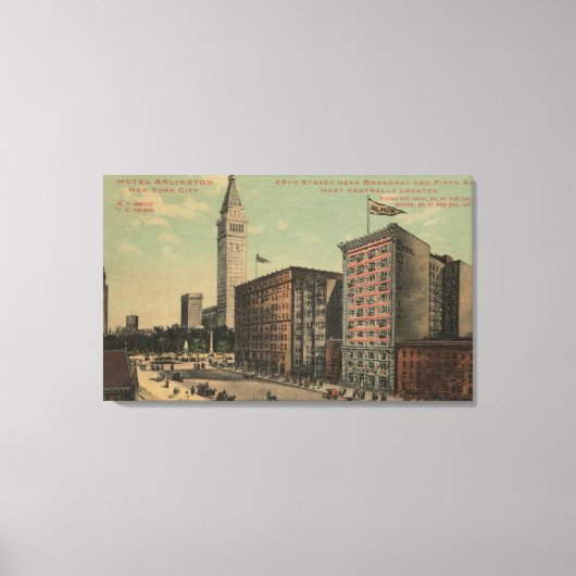 ニューヨーク – ホテルアーリントンニア キャンバスプリント (正面)