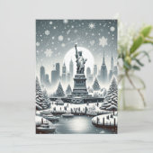 「ニューヨーク・ホリデー・エレガンス。カスタマイズ可能なカード シーズンカード (スタンド正面)