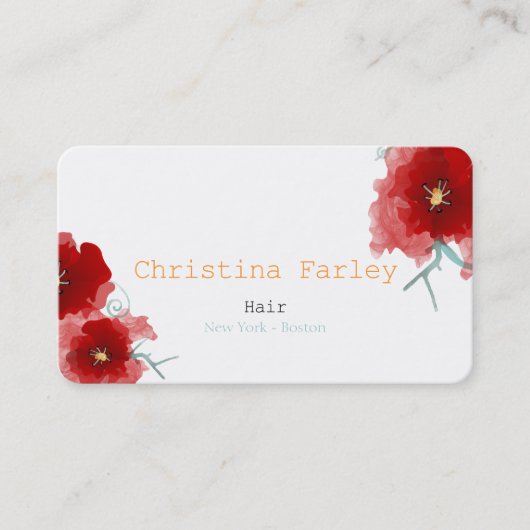 ニューヨーク·ボストン·ヘア 名刺 (正面)