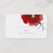 ニューヨーク·ボストン·ヘア 名刺 (裏面)