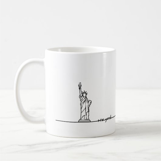 ニューヨーク·マグ、自由の女神、ニューヨーク·ラバー コーヒーマグカップ (左)