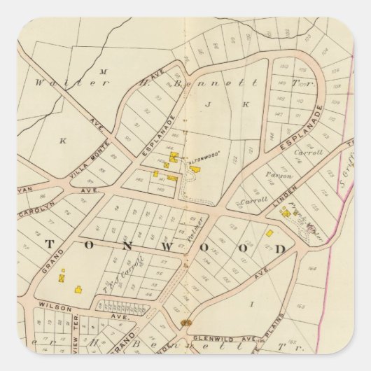 ニューヨーク，ママロネック町 スクエアシール (正面)