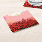 ニューヨーク，マンハッタン スクエアペーパーコースター (アングル)