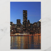 ニューヨーク マンハッタン 夜 便箋 (正面)