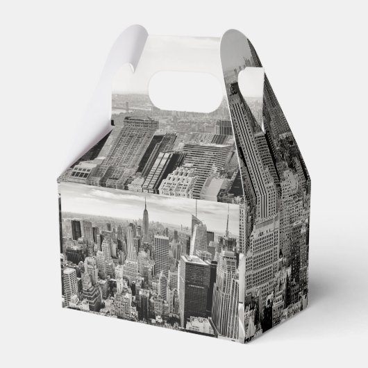 ニューヨーク,マンハッタン(黒と白のパノラマ) フェイバーボックス (裏面サイド)