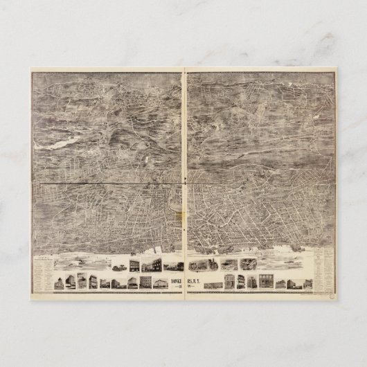 ニューヨーク,ヨンカーズの空中表示(1899) ポストカード (正面)