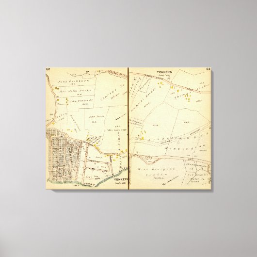 ニューヨーク,ヨンカーズ20 キャンバスプリント (正面)