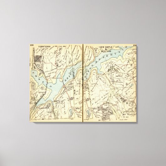 ニューヨーク，ヨークタウン3 キャンバスプリント (正面)