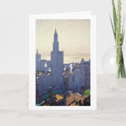 ニューヨーク・ランドスケープ吉田博ウッドカット カード (正面)