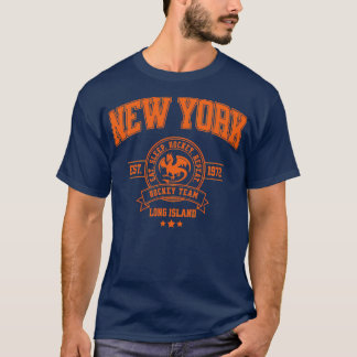 ニューヨーク ロングアイランド ホッケーチーム デザイン Tシャツ