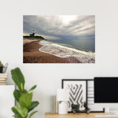 ニューヨーク,ロングアイランド,モントークポイントライトハウス ポスター (ホームオフィス)