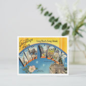 ニューヨーク,ロングアイランド,ロングビーチからの挨拶 ポストカード (スタンド正面)